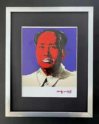 Andy Warhol + Stunning 1984 Signed  Mao  Print Matted To Be Framed 11x14 • $139