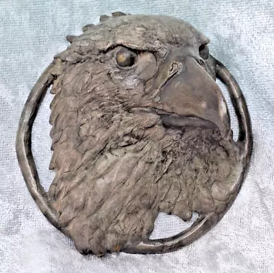 Bobbie Lorett Bronze Paperweight 1995 Metal Art American Eagle Sculpture Signed • $180