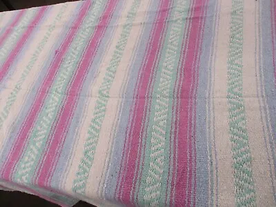 £20 • Buy Mexican Blanket, Throw, Rug, Pink, Pastels, Woven, Picnic, Festival, Camping M41
