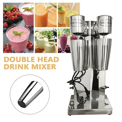 Commercial Double Head Drink Mixer Ice Cream Mixing High Speed Mixer 110V 60HZ • $74.10