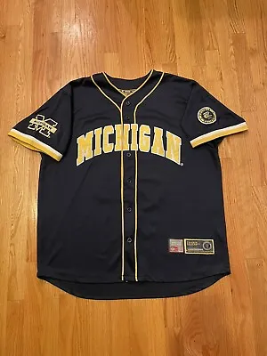 Vintage Michigan Wolverines Baseball Jersey Sz XXL Colosseum • $49.95