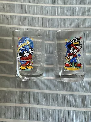 Walt Disney World McDonalds Celebrations 2000 Mickey Mouse Set Of 2 Cups • $25