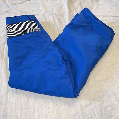 Volcom Boys Youth Insulated Snowboard Pants Large Blue W Black And White Design • $55