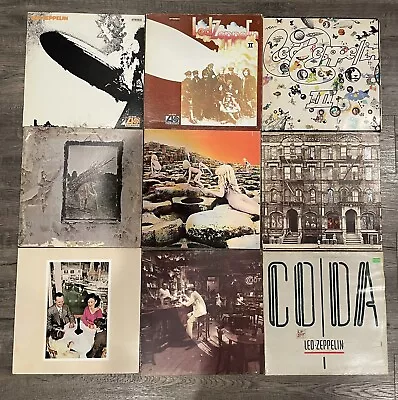 Lot Of 9 Vintage Led Zeppelin Studio Albums Vinyl 60s 70s 80s IIIIIIIV - CODA • $277.99