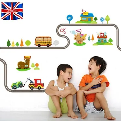 £3.30 • Buy Transport Vehicles Car Wall Stickers Children Room Nursery Kids Wall Decoration