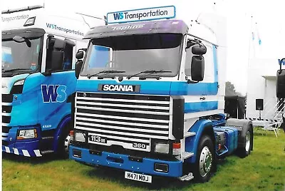 WS TRANSPORTATION SCANIA 113M M471MOJ 6x4 TRUCK/LORRY PHOTO • £0.75