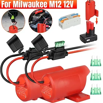 $20.98 • Buy DIY Battery Adapter For Milwaukee M12 12V Power Connector Dock 12/14 Gauge Wire