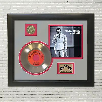 Miles Davis All Blues Framed Picture Sleeve Gold 45 Record Display M4 • $149.95