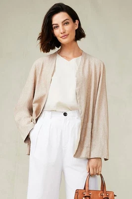 $36.27 • Buy Grace Hill Linen Blend Blazer Womens Clothing  Jackets  Vests Blazer