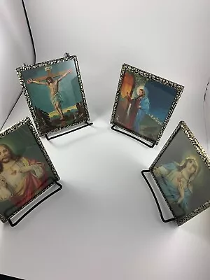 Vintage  Religion/spirtual Picture Frame Set 4 With Jesus Excellent Condition • $17