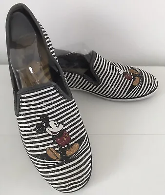 Rare Ladies Disney Mickey Shoes Trainers Plimsols Flat Keds Pumps Uk 4.5 Eu 37.5 • £4.95