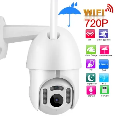 720P Outdoor Waterproof WiFi IP CCTV PTZ Dome Security Camera For GFL • £42.06