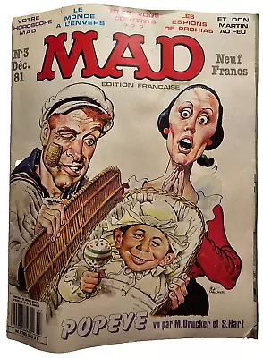 MAD MAGAZINE No. 3 Dec. 1981 FRENCH EDITION-POPEYE • $15