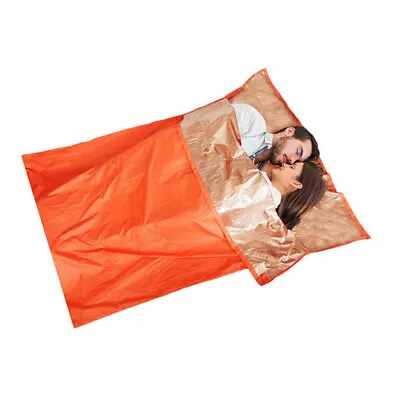 Double Envelope Survival Sleeping Bivi Bag With Compression Sack Heat Reflective • $49.49