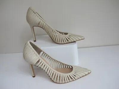 Size 7/40 ZARA Beige Court Shoes Stiletto Slip On VGC • £19.50