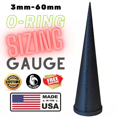 O-Ring Gauge Sizing Cone Measuring Tool 3mm-60mm Chart Lifetime Warranty • $28.91