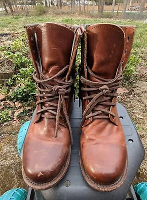 FREEBIRD By Steven Leather MANCHESTER Combat Boots Sz 9M Usa Brown Good AS IS! • $25