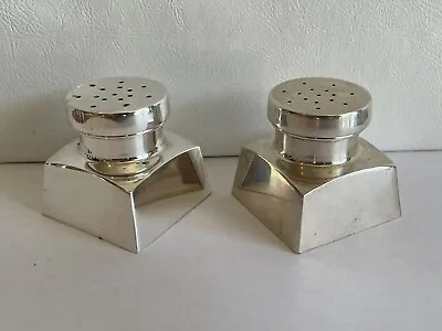 1940s J.E. Caldwell Sterling Silver Washington Salt & Pepper Shaker Set • $99.99