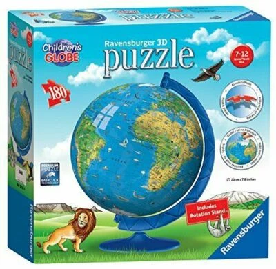 $39.99 • Buy Ravensburger Children World Globe 180 Piece 3D Jigsaw Puzzle NEW EXPEDITED SHIP