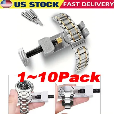 New Metal Adjustable Watch Band Strap Bracelet Link Pin Remover Repair Tool Kit • $22.19