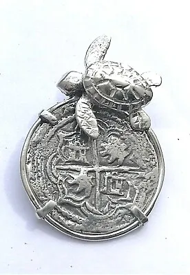 $159 • Buy ATOCHA Coin Turtle Pendant Sterling Silver Sea Life Treasure Shipwreck Jewelry