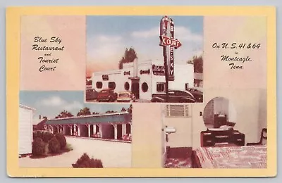 Postcard Blue Sky Restaurant And Tourist Court Monteagle Tennessee Motel • $4.75