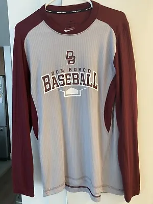 Nike Men's Dri Fit Size S Don Bosco Prep Baseball Long Sleeve T-Shirt • $20