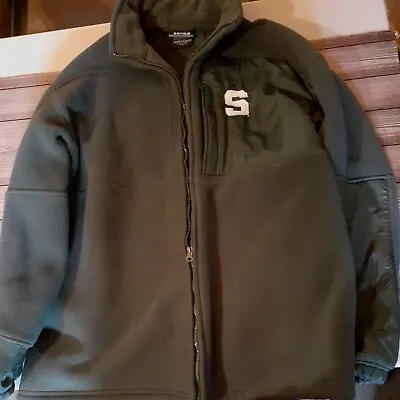 Michigan State Heavy Fleece Jacket Spartans NCAA Full Zip Men’s Size Large L EUC • $24.99