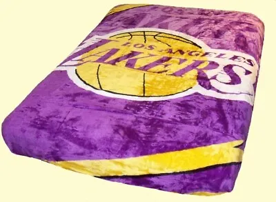 NBA Licensed Los Angeles Lakers Queen Size Plush Throw Blanket • $64.99