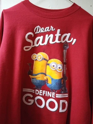 $15.52 • Buy Vintage Women's Hanes Sweatshirt Size 2XL Minions Christmas Holiday Santa Red