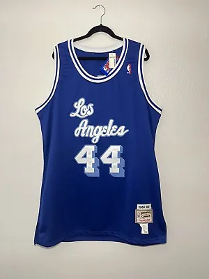 Mitchell Ness M&N Authentic LA Los Angeles Lakers Jerry West Jersey Sz 56 3XL • $129.99