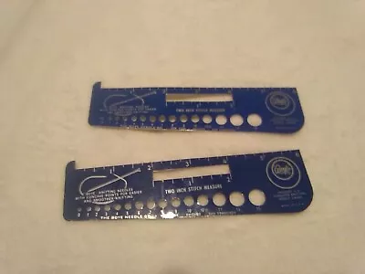 2 X VINTAGE ~ BOYE U.S. Standard Knitting Needle Gauge/Ruler/Stitch Measure USA • $5