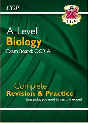 OCR A A-Level Biology Year 1 & A2 Revision Guide And Practice Book • £14.99