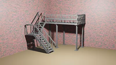 1/18 Garage Deck Platform Stairs Diorama Or Diecast UNPAINTED • $40.41