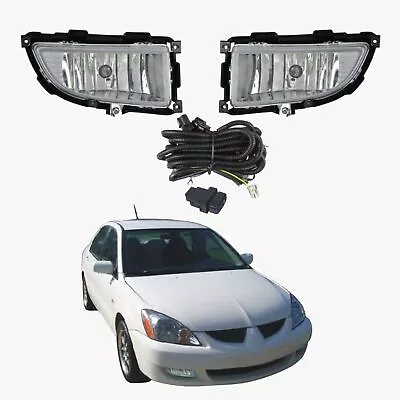 Set Bumper Front Fog Lights Lamp W/Wiring Switch For Mitsubishi Lancer 2004-2006 • $98.69