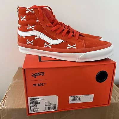 VANS Sk8-Hi X WTAPS Orange Bones Size 10 Mens US • $55