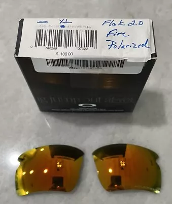 100% Authentic Oakley Flak 2.0 Xl Fire Iridium Polarized Lens - Nib • $79.99