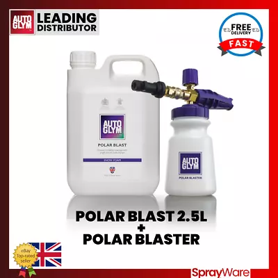 Autoglym Polar Blast & Blaster Kit Bundle 2.5L Car Wash Shampoo Snow Foam Gun • £69.85