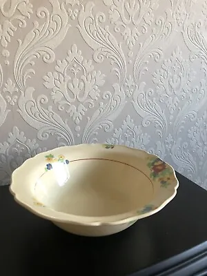 £14.99 • Buy Vintage Royal Doulton Minden Serving Bowl Pale Yellow With Flowers