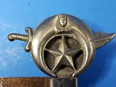 License Plate Topper Masonic Shriners Crescent Moon Star Sword Vintage • $44.95
