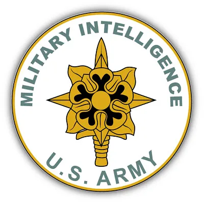 Military Intelligence Plaque Car Bumper Sticker Decal • $2.75