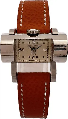 Vintage Baume & Mercier Cylindrical Asymmetrical Ladies Wristwatch Steel Rare • $850