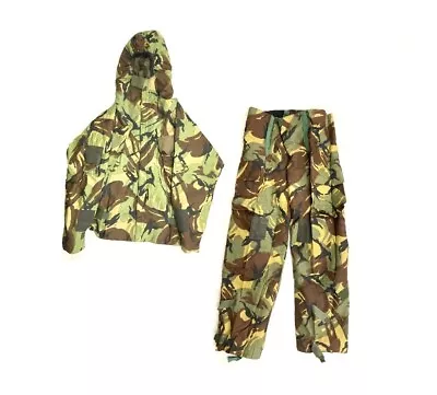 DPM MK IV CHEM SUIT UK MILITARY CAMO SMOCK AND TROUSERS Height 180 Breast 100 • $39.50