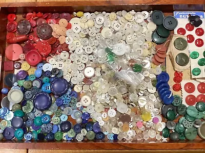 Antique Vintage Buttons Job Lot Sewing Haberdashery Crafting Costume (G1188) • £15