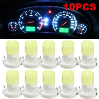 10x White Car T3 Neo Wedge LED Bulb Cluster Instrument Dash Climate Base Light • $8.16