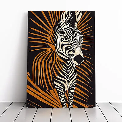 Zebra Explosion Abstract Canvas Wall Art Print Framed Picture Decor Dining Room • £24.95