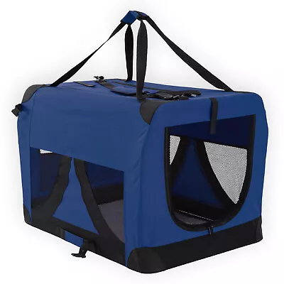 Portable Soft Dog Cage Crate Carrier XXXL BLUE • $111.49