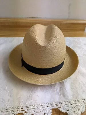Vtg. Christy's London Men's Panama Straw Hat England. 6 7/8  Size. • $75
