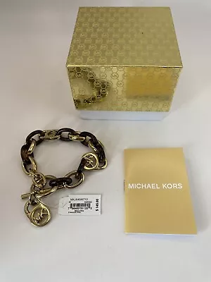 Michael Kors Gold Toggle Link Chain Logo Bracelet • $34