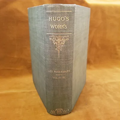 Vintage Victor Hugos Works Les Miserables Five Volumes In Three Book • $12